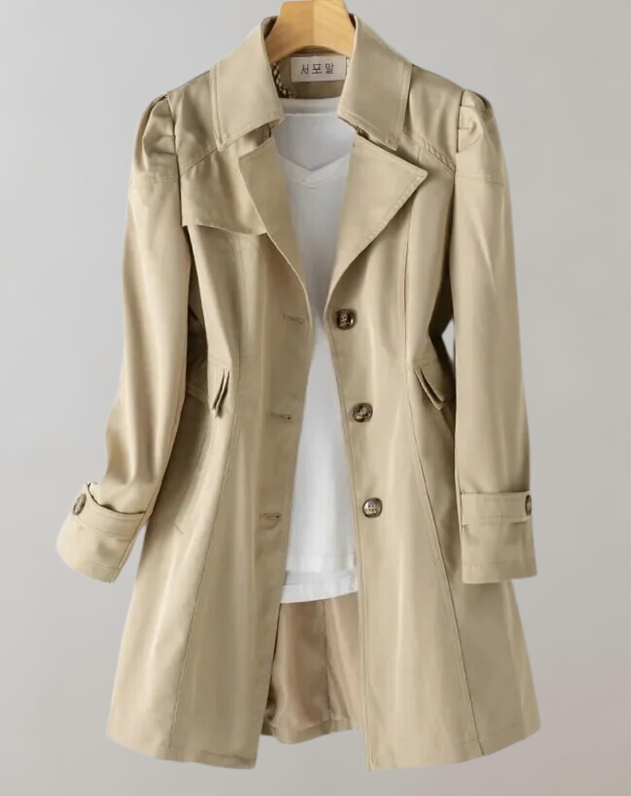 Valenzora | Damen Einreihiger Trenchcoat
