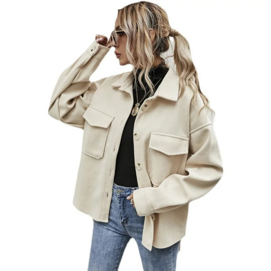 Valenzora | Damen-Jacke mit Brusttaschen und Knopfleiste