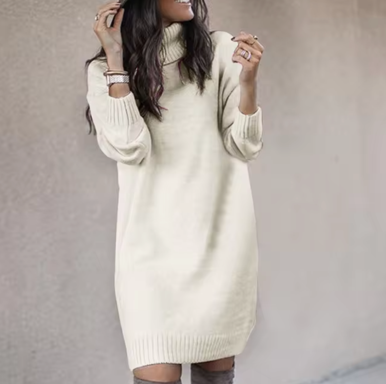 – Lockeres Strickkleid