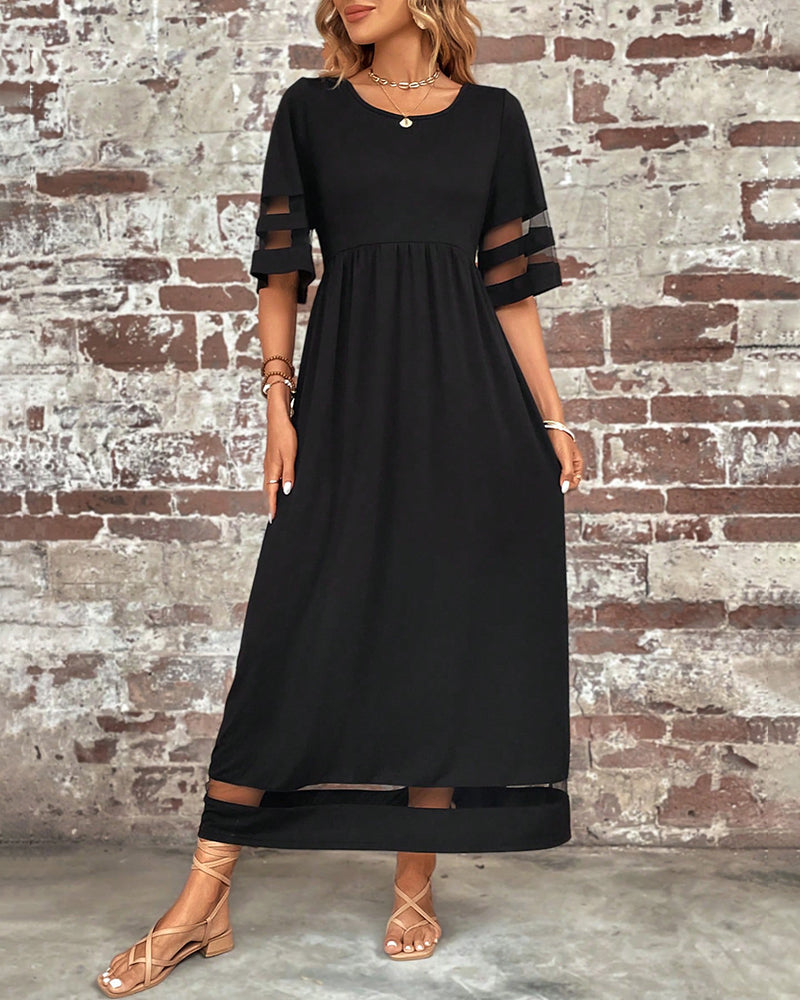 Valenzora | Elegant dress with a round neckline
