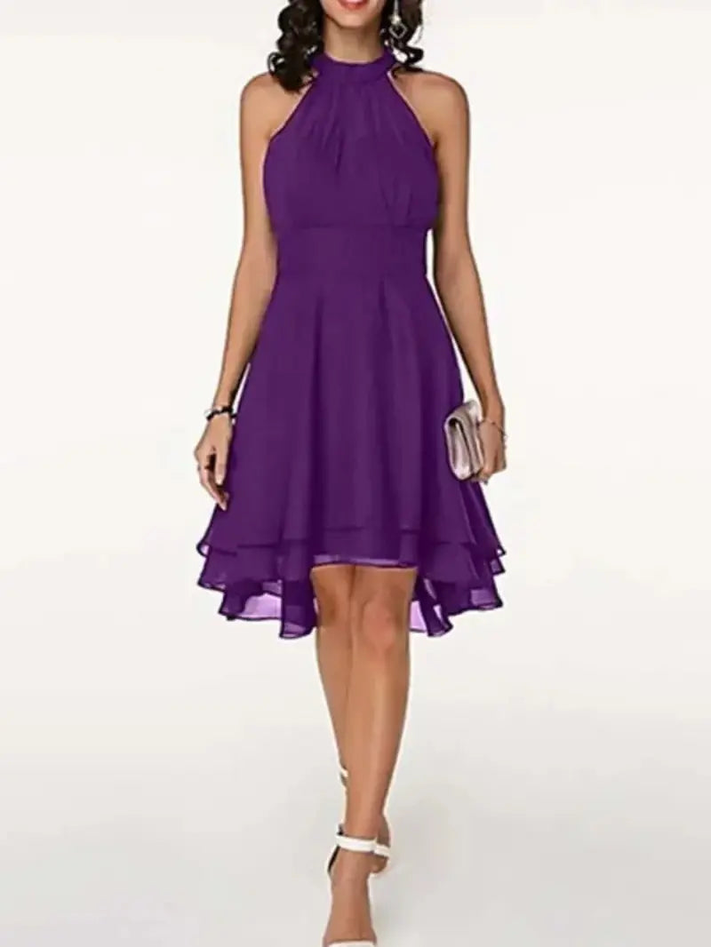 Valenzora | Elegantes, ärmelloses Chiffonkleid