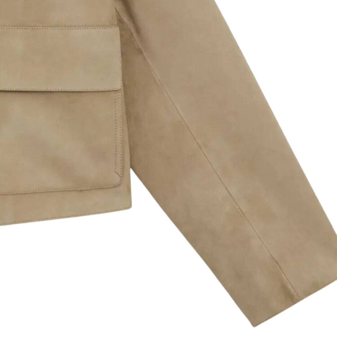 Valenzora | Beige Lederjacke