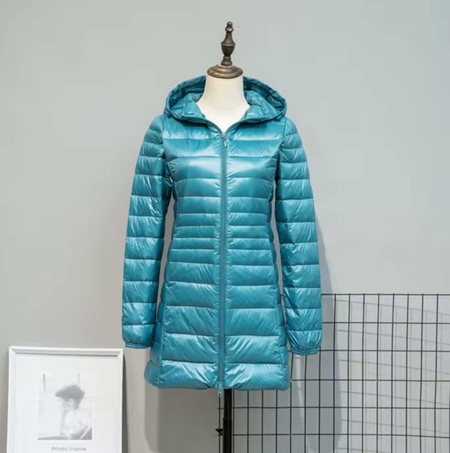– Puffer coat with hood