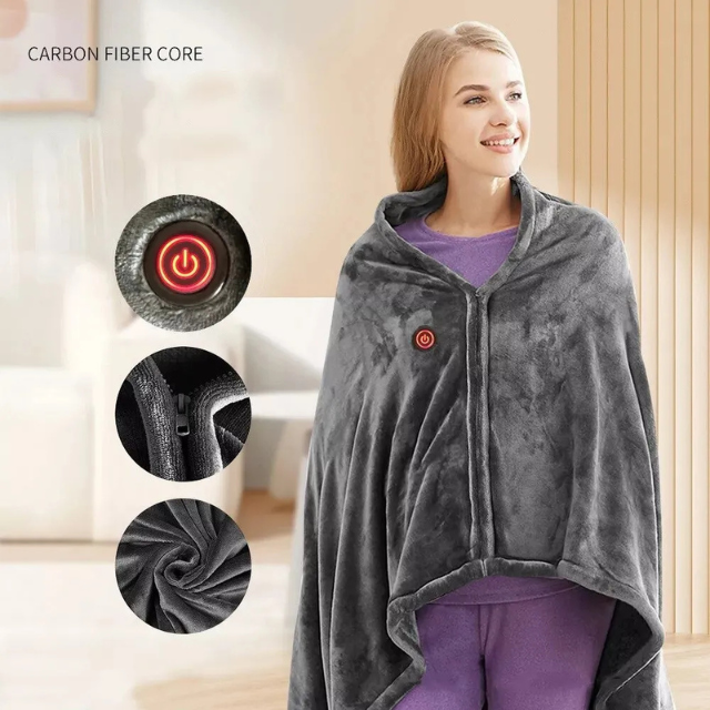 Valenzora | USB Heated Blanket Adjustable Temperature Ultimate Comfort