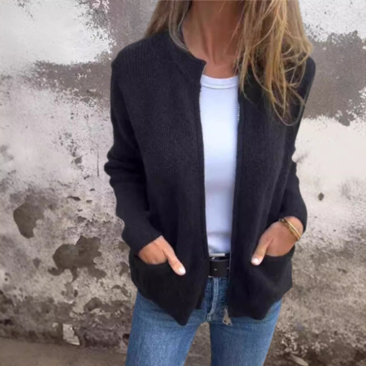 Valenzora | Superweicher, warmer Cardigan mit Reißverschluss