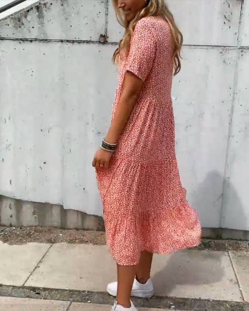 Valenzora | Short-sleeved floral dress