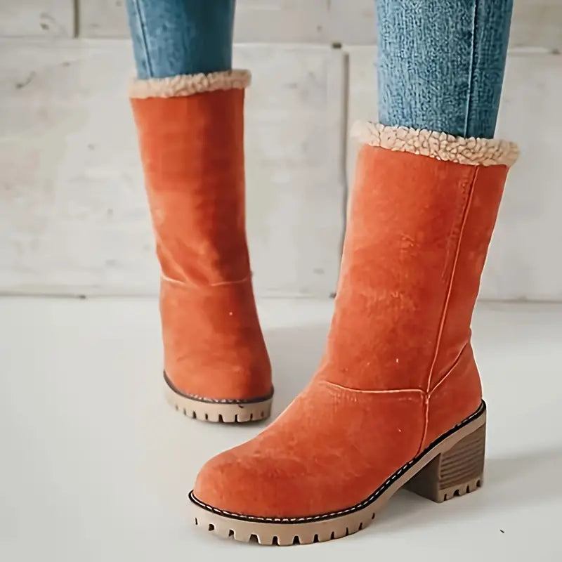 Valenzora | Snow boots with a chunky heel and mid-height sole