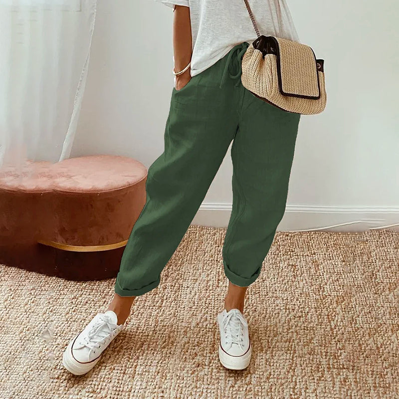 Valenzora – Casual solid-color trousers