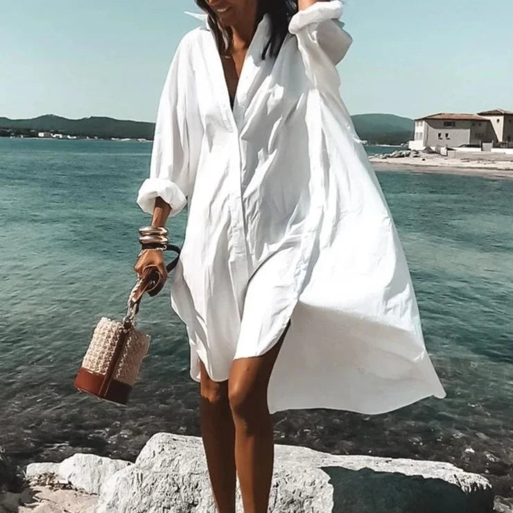 Valenzora | Casual mid-length shirt dress for women