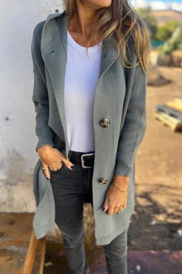 Valenzora | Lässige Strickjacke mit Kapuze für Damen für den Herbst