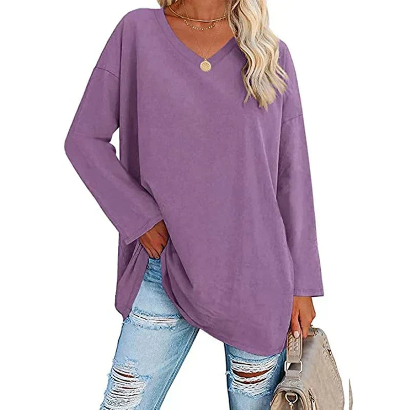Valenzora | V-Neck Knitted Top for Women - Stylish and Comfortable Sweater