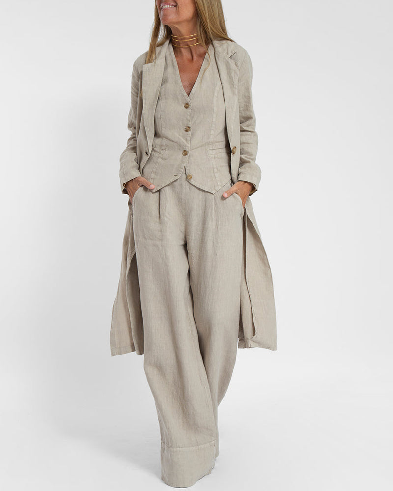 Valenzora | Women's Elegant 2-Piece Linen Set