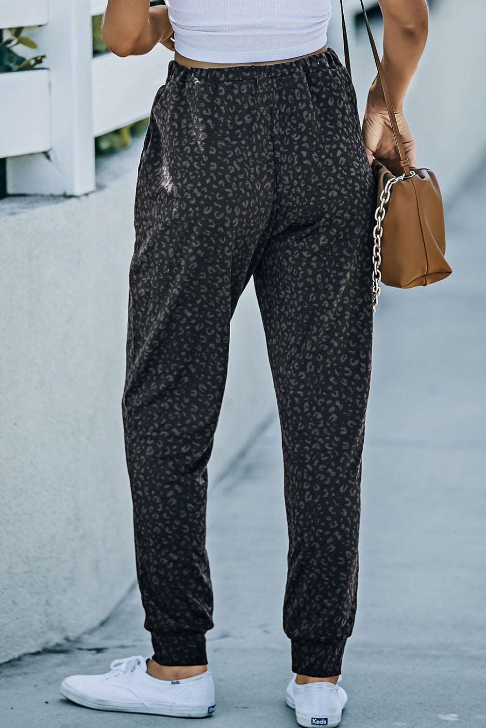 Valenzora | Leopard print jogging pants with pockets