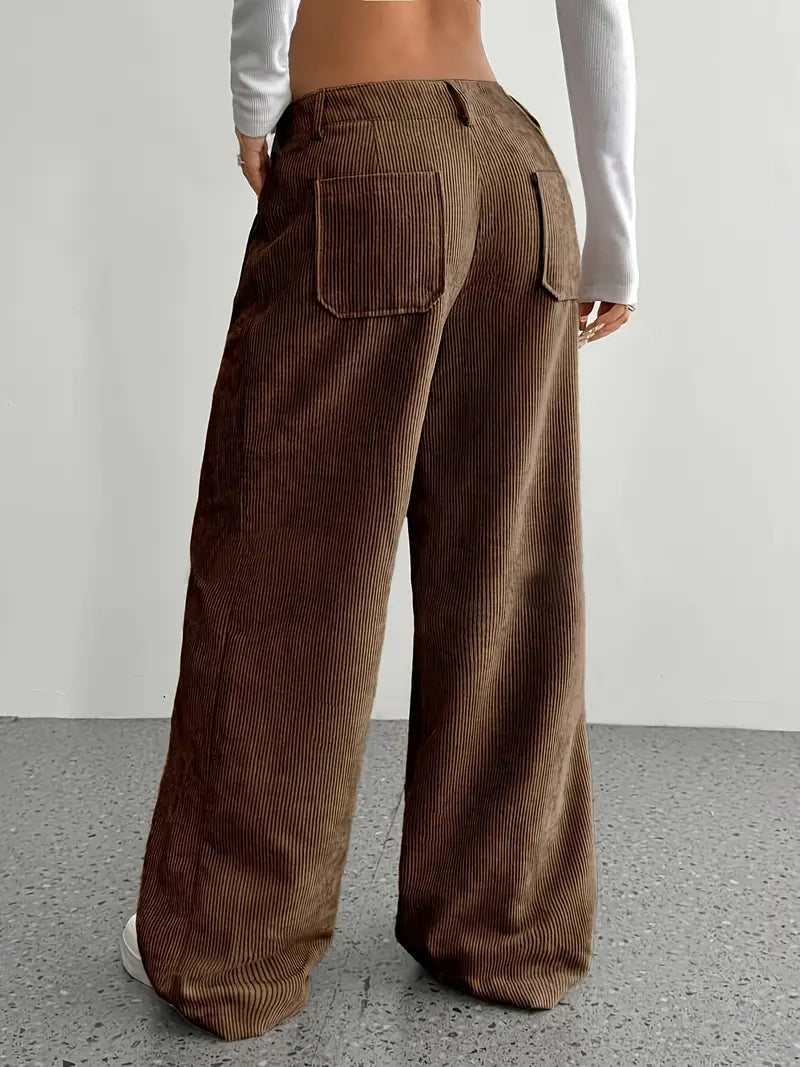 Valenzora | Wide-Leg Corduroy Trousers for Women