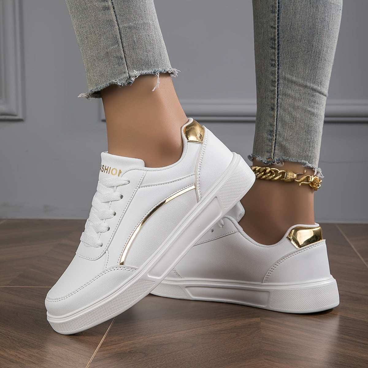 Valenzora | Einfarbige Damen-Sneaker mit weicher Sohle