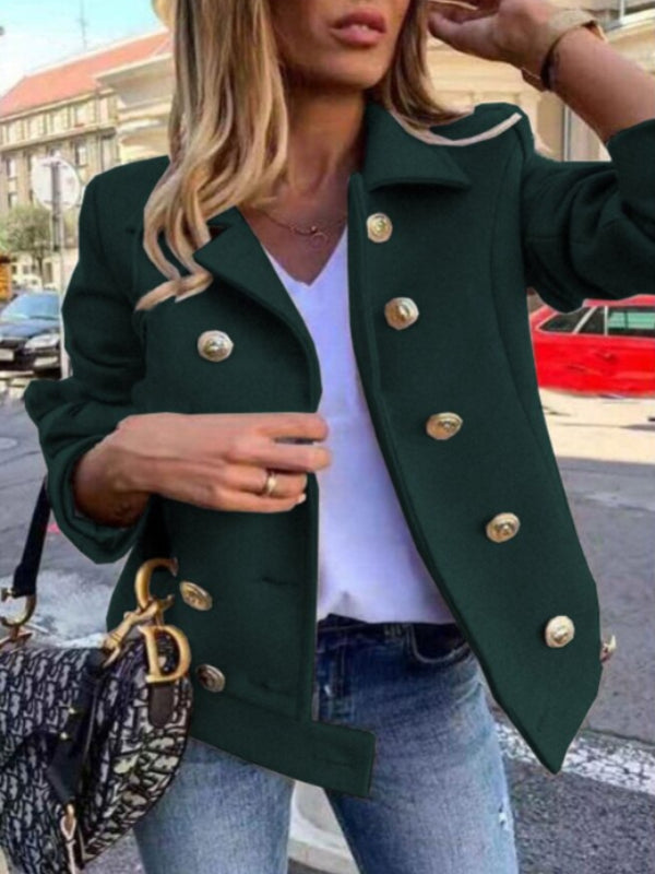 Valenzora - Kurze Designerjacke mit Goldknöpfen