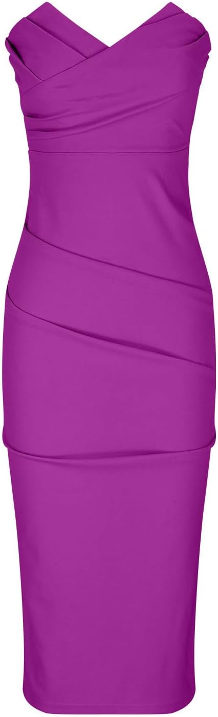 Magner™ – Strapless Midi Party Dress with Back Slit, Elegant Cocktail Dress for Evenings & Events