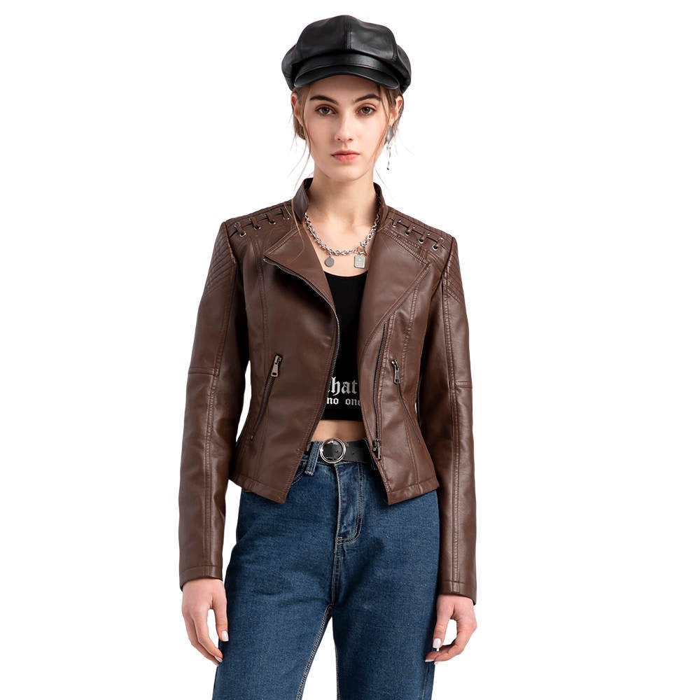 Valenzora | Washed lambskin leather jacket