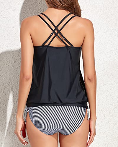 Valenzora | Athletic Two-Piece Tankini Swimsuits for Women Tummy Control Swimsuits