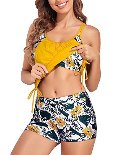 Valenzora | Push-up Damen Tankini Set Zweiteilige Bauchweg Badeanzüge
