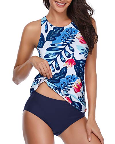 Valenzora | Hochgeschlossener Tankini mit Neckholder, Schaufelrücken und Shorts