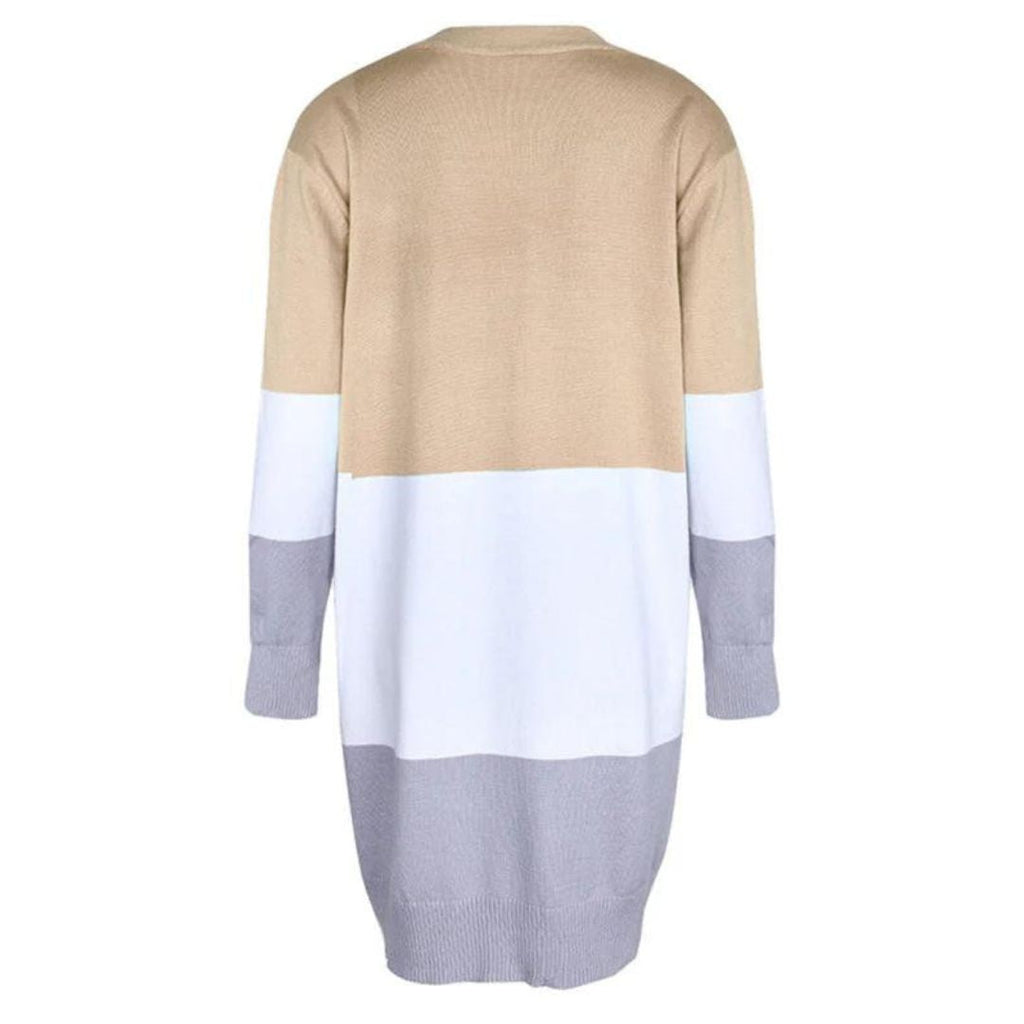 Valenzora | Cardigan with color blocking and open front
