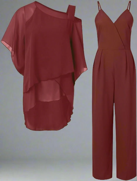 Valenzora | Luxury Chiffon Set for Elegant Evenings
