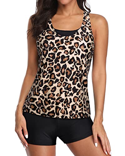 Valenzora | Athletic Sports Bra and Boyshorts 3-Piece Tankini Swimsuits
