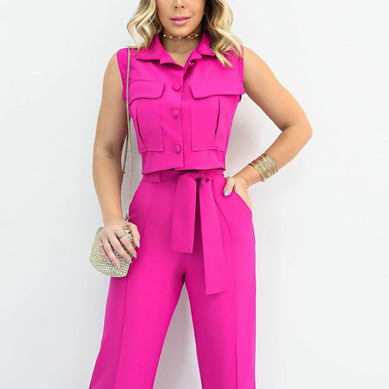 Women's sleeveless two-piece set