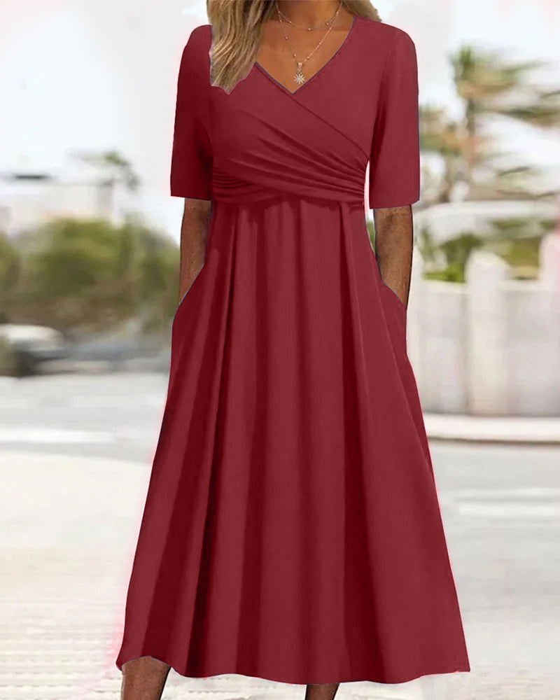 Valenzora | Crossover-Midikleid für Damen