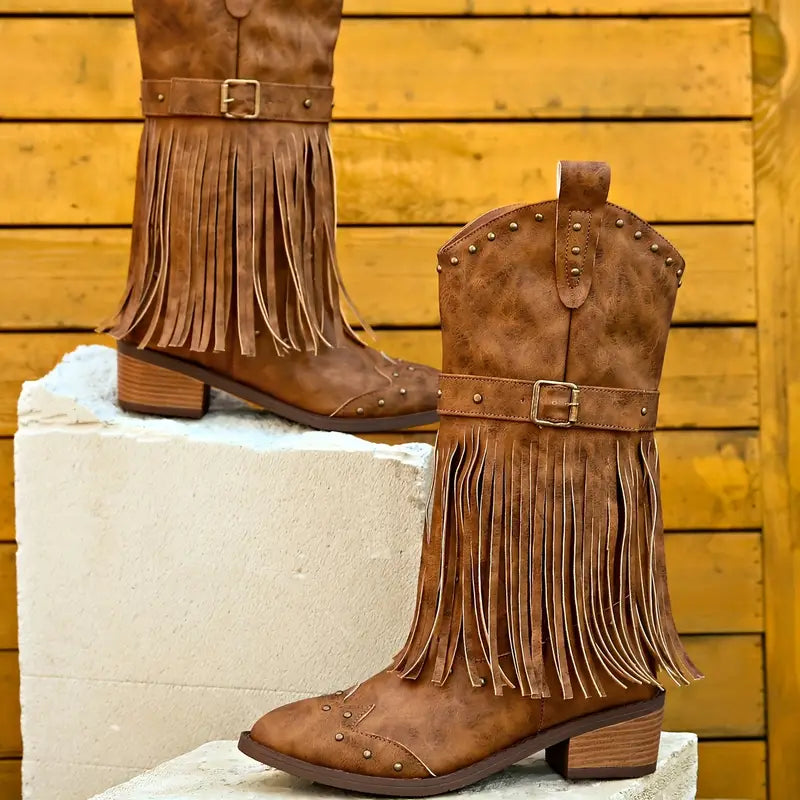 Valenzora | Robuste Cowboystiefel mit dickem Absatz