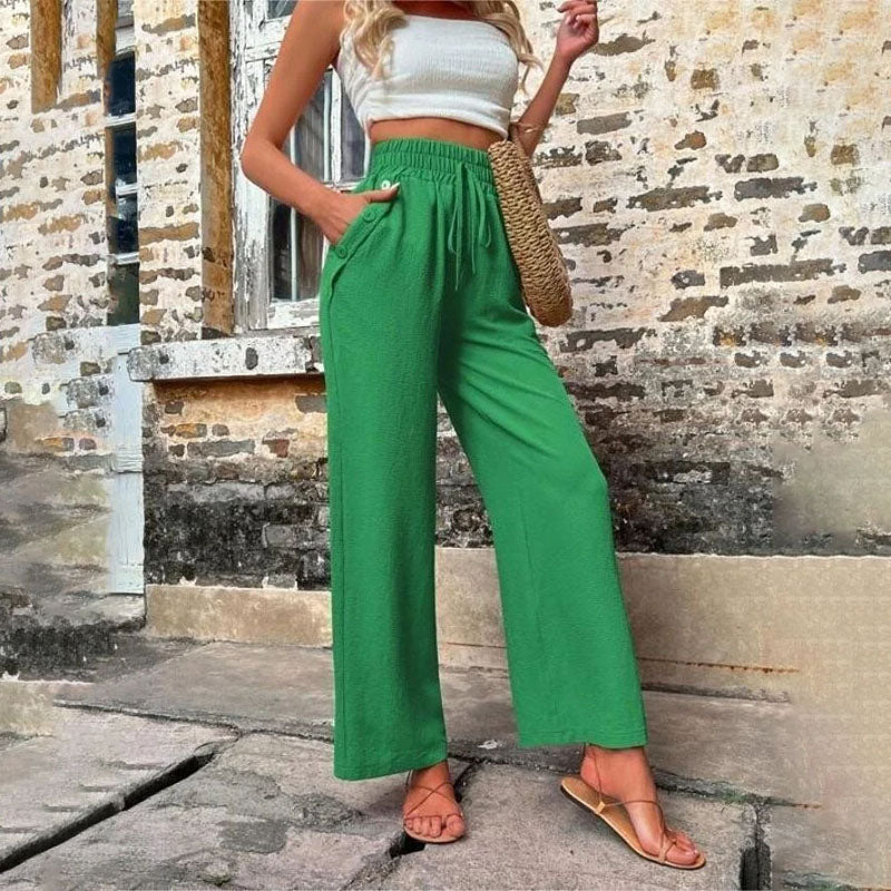 Valenzora | Colorful, airy summer trousers for women with wide legs
