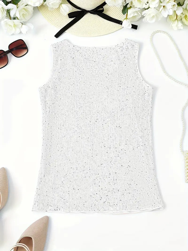 Valenzora | Elegantes, ärmelloses Top mit Pailletten