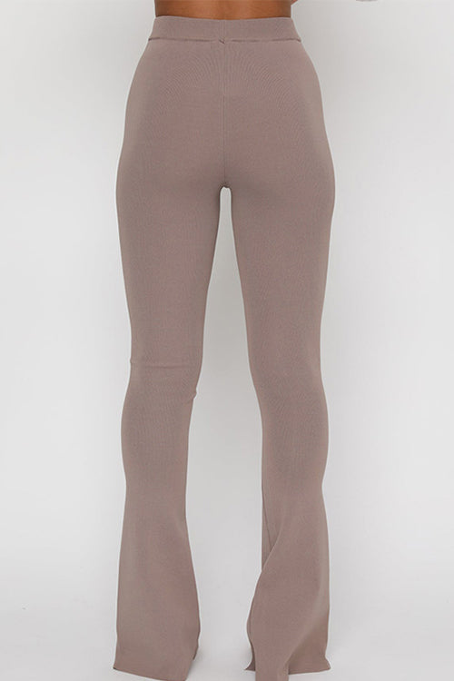 Valenzora | Rosiedress High Waist Slit Flared Skinny Pants