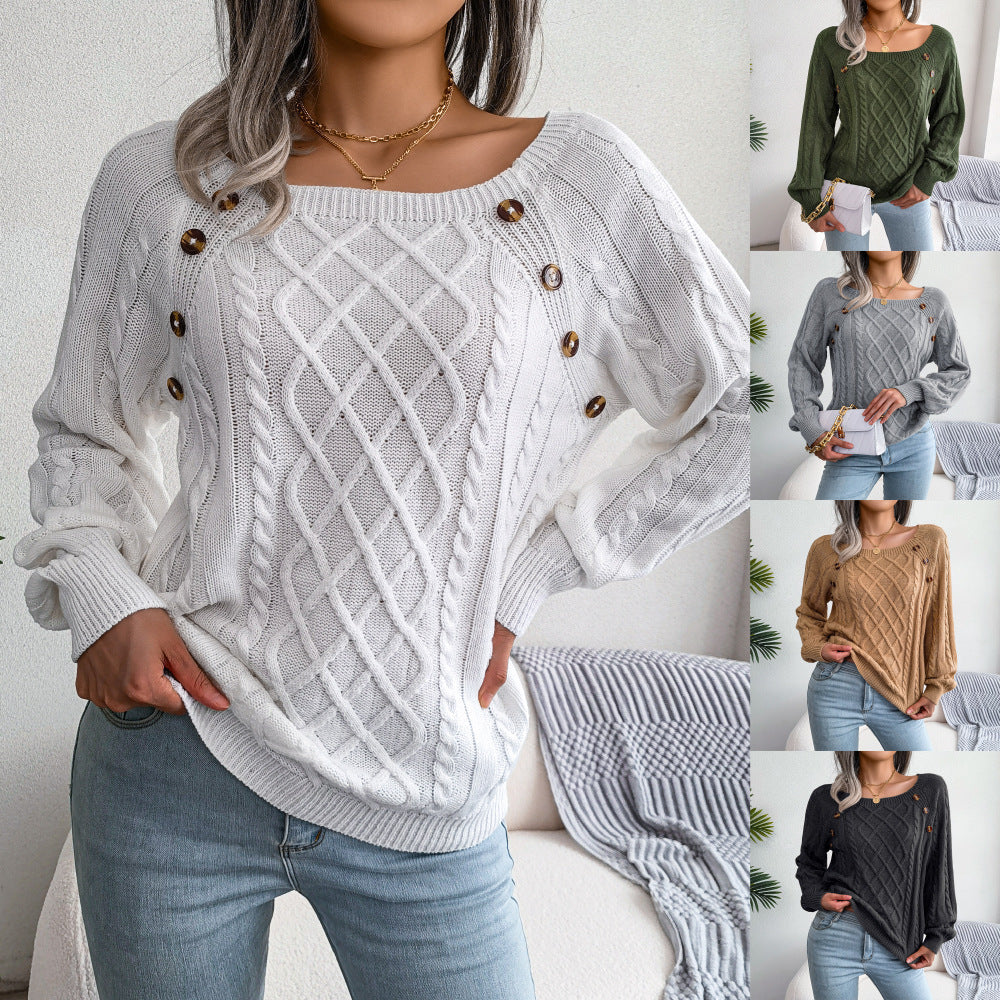 Modia™ - Fashionable square-neck sweater
