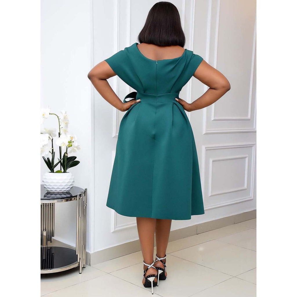 Valenzora | Elegantes Abendkleid mit V-Ausschnitt, schmale Passform
