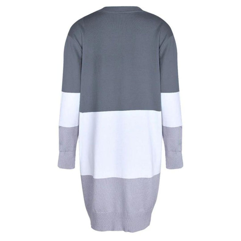 Valenzora | Cardigan with color blocking and open front