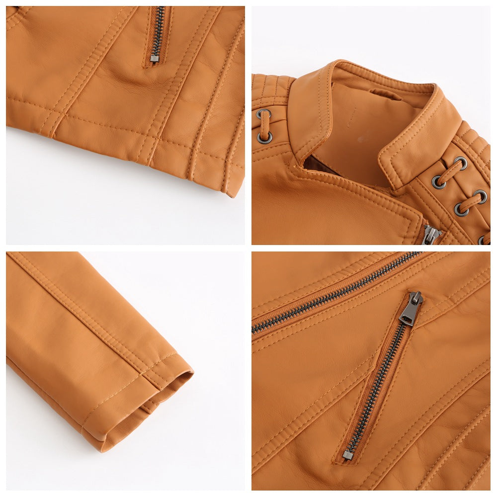 Valenzora | Washed lambskin leather jacket