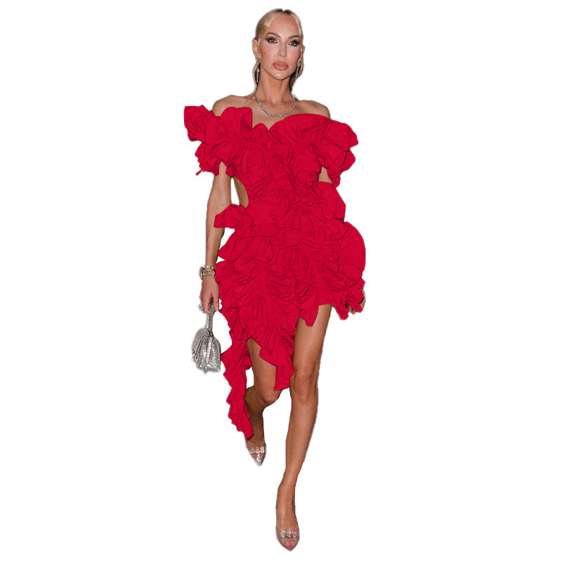 Enchanting asymmetrical dress