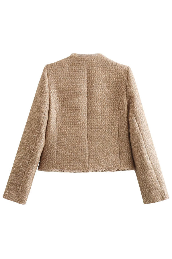 Valenzora - Jacke mit Rundhals und Knöpfen