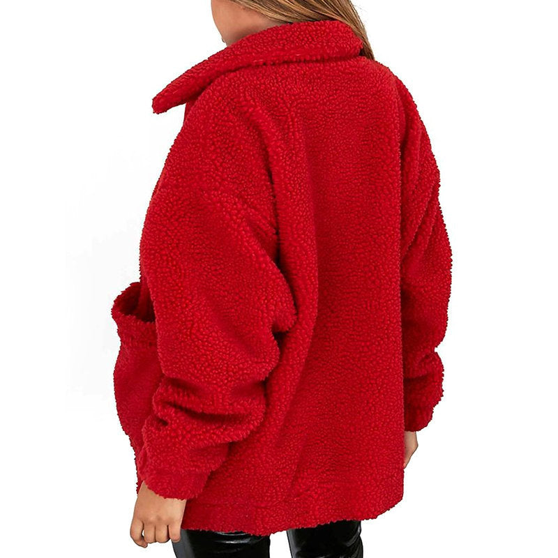 Valenzora | Damen-Fleece-Sweatshirt mit weitem Kragen