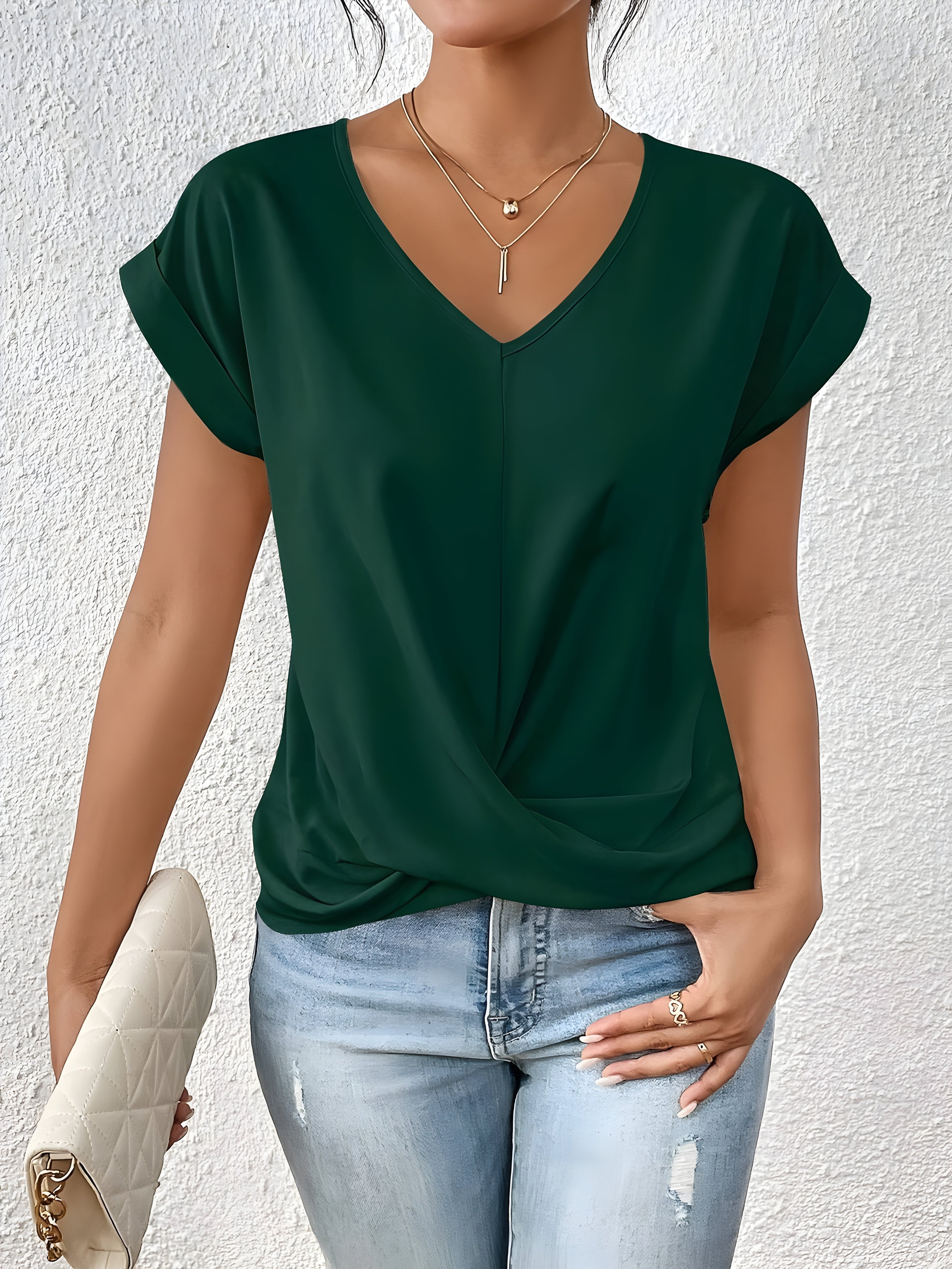 Valenzora | Lässiges V-Ausschnitt T-Shirt