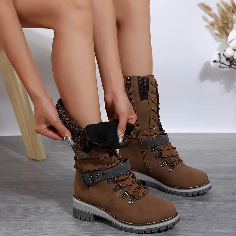 – Trendige Winterstiefel mit wadenhohem Schaft