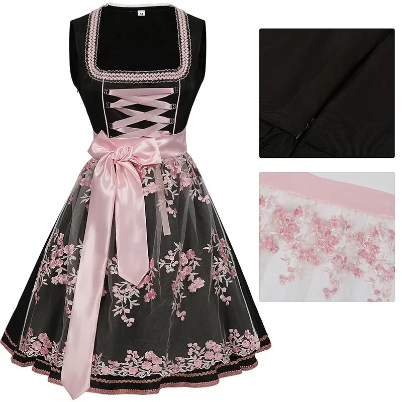 Valenzora | Traditionelles Damenkleid mit Blumenstickerei