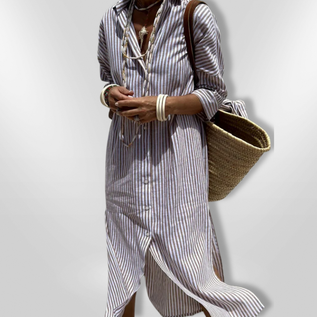 Valenzora | Striped shirt dress