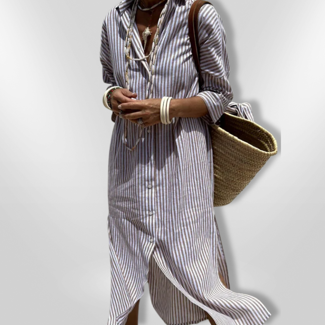 Valenzora | Striped shirt dress