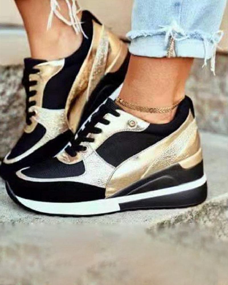 Valenzora | Plateau-Sneaker mit Pailletten