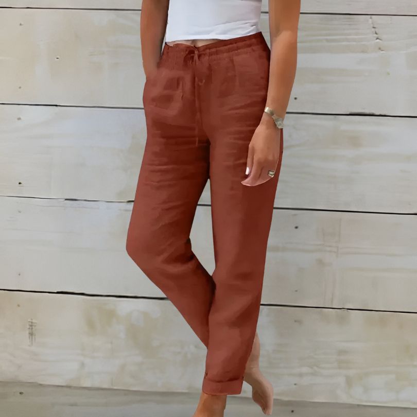 Valenzora | Comfortable cotton trousers in linen