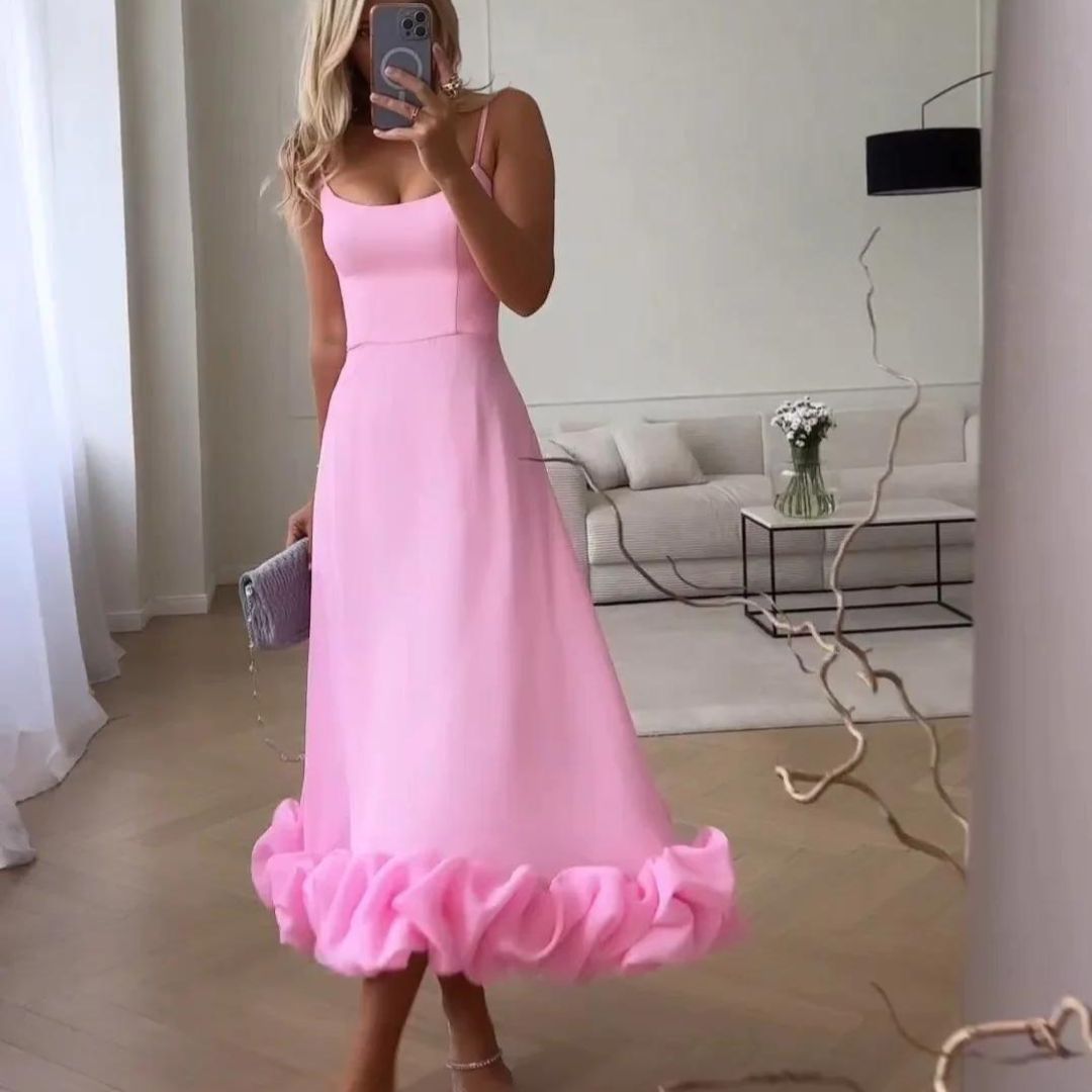 Valenzora | Gerafftes Bustier-Midikleid