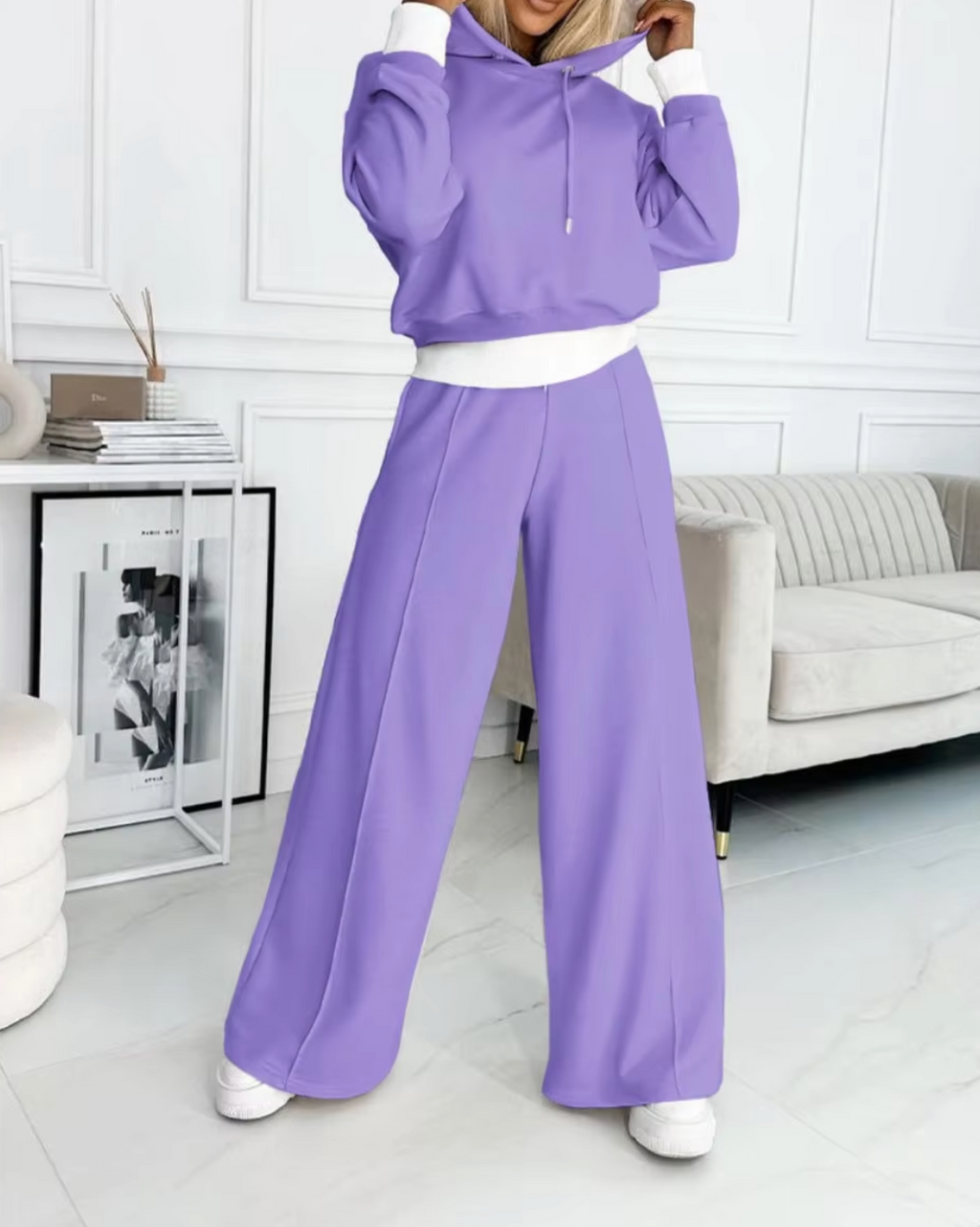 Valenzora | Zweiteiliger Kapuzenpullover und weite Hose